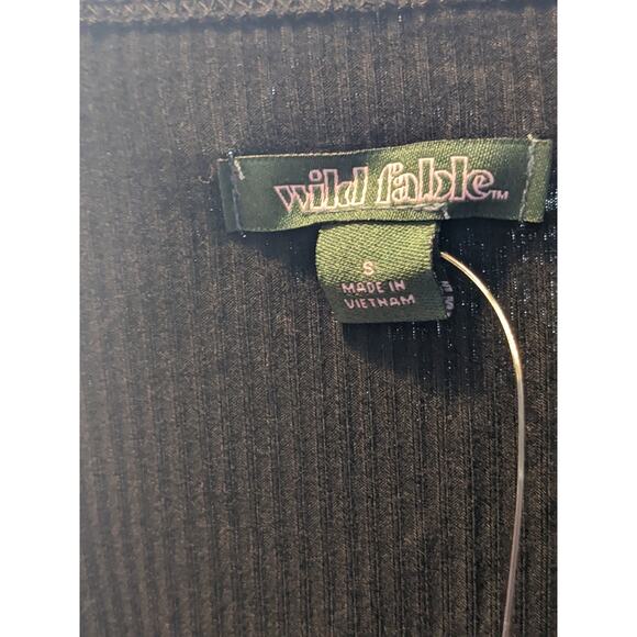 Bodysuit‎ Spaghetti Strap Wild Fable Black S Sleeveless Casual Square Neck Layer - Picture 3 of 7